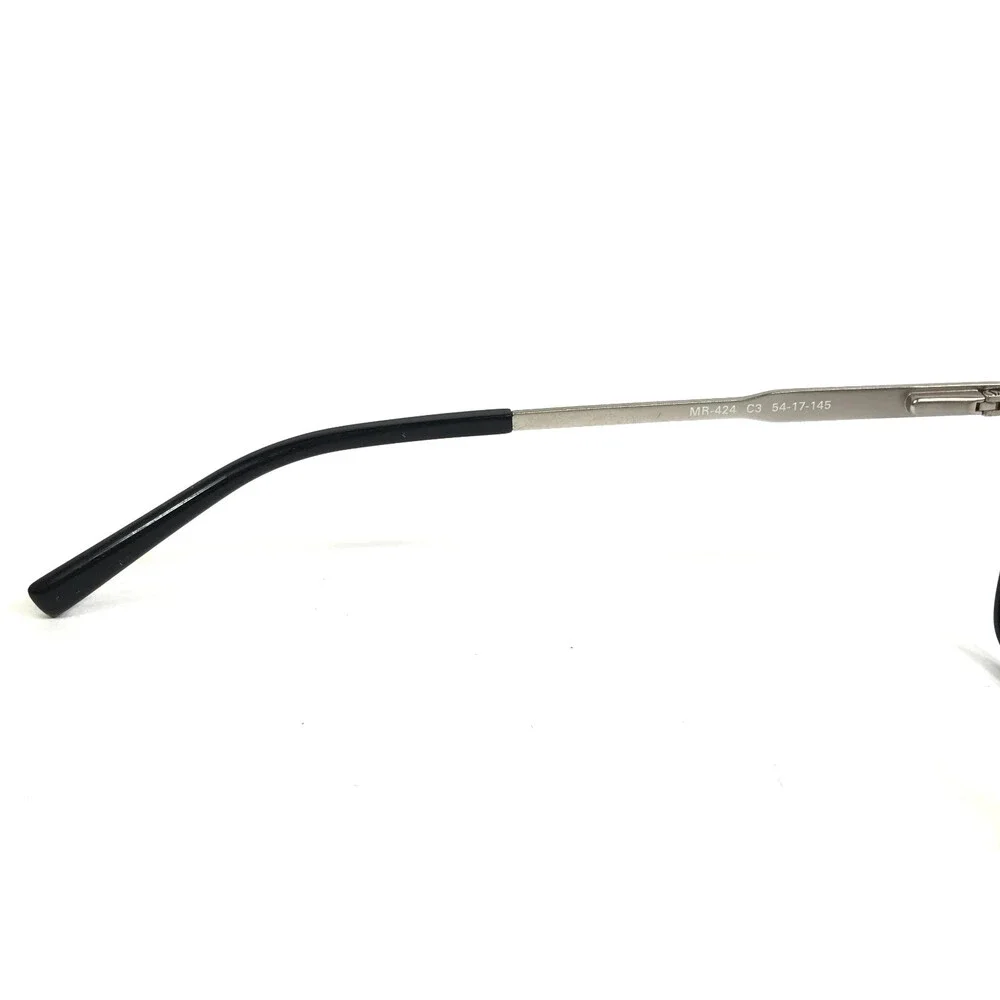 Michael Ryen Eyeglasses Frames MR-424 C3 Gray Black Silver Square 54-17-145